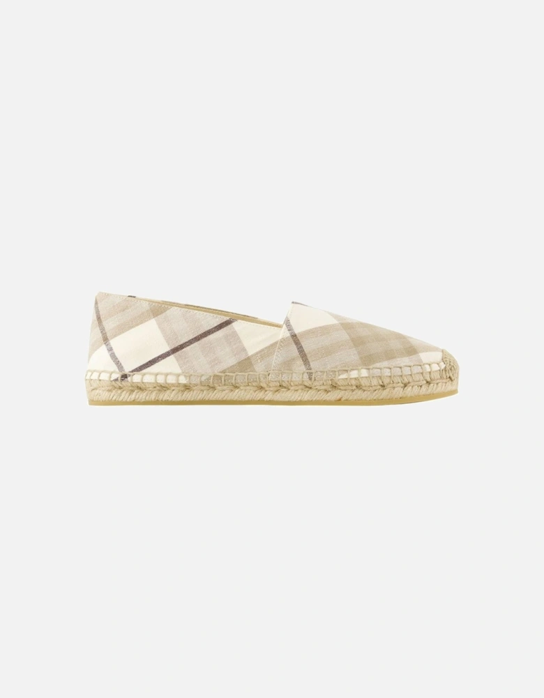 Linen Espadrilles with Round Toe