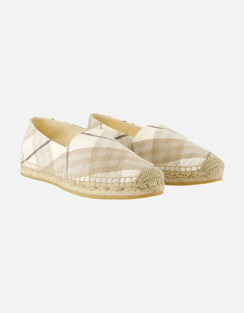 Linen Espadrilles with Round Toe