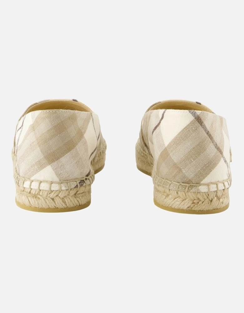 Linen Espadrilles with Round Toe