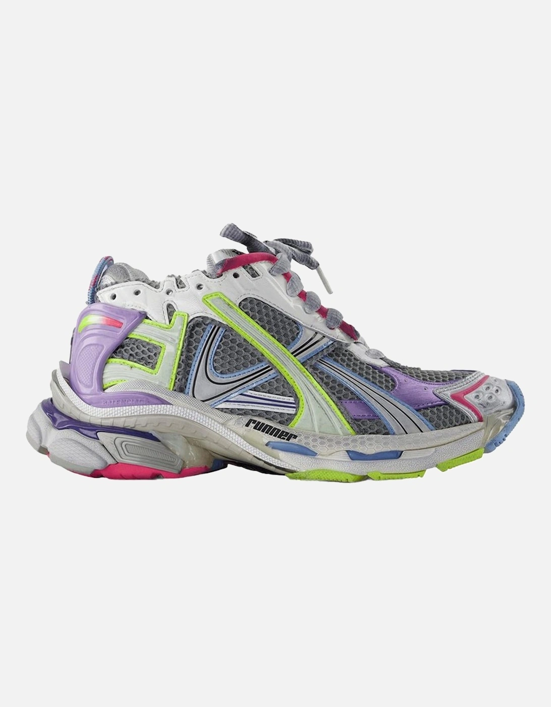 Runner Gradient Sneakers - Synthetic Material Lace-Up Closure, 4 of 3