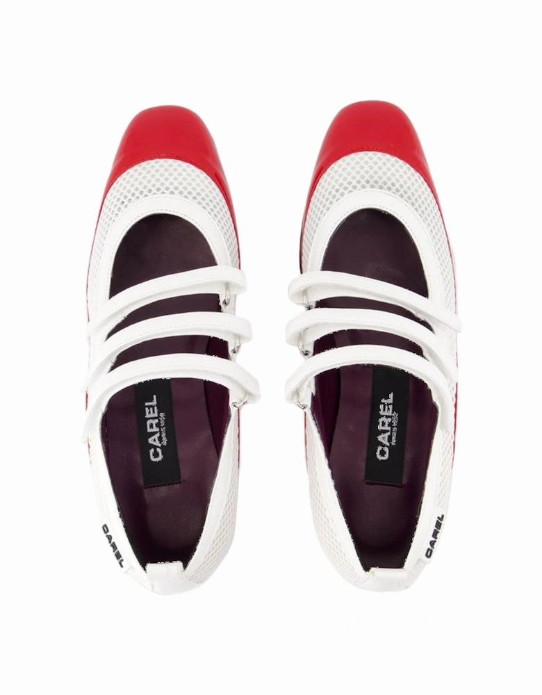 Leather Sportina Pumps with Buckle Fastening Straps
