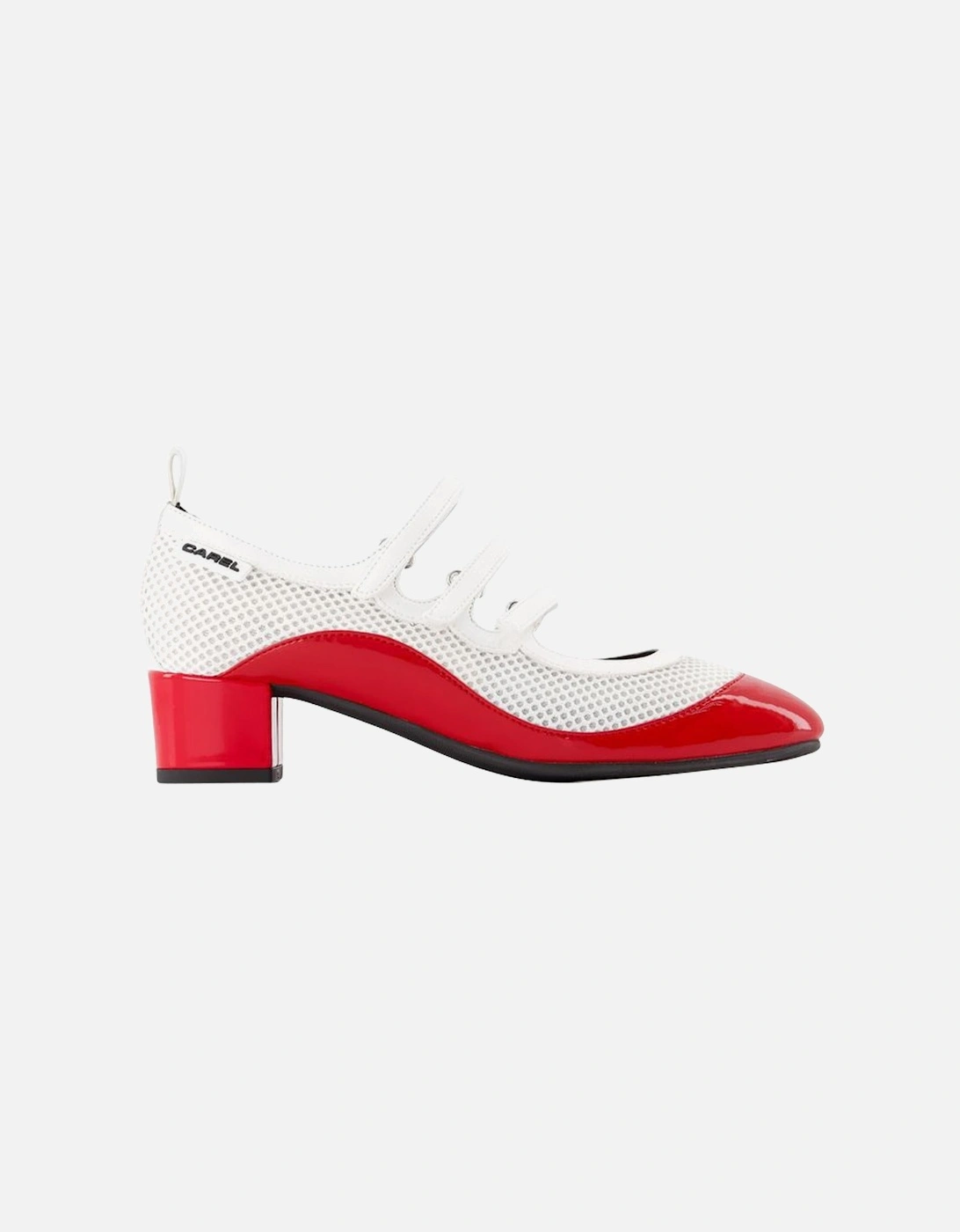 Leather Sportina Pumps with Buckle Fastening and Round Toe Shape, 5 of 4