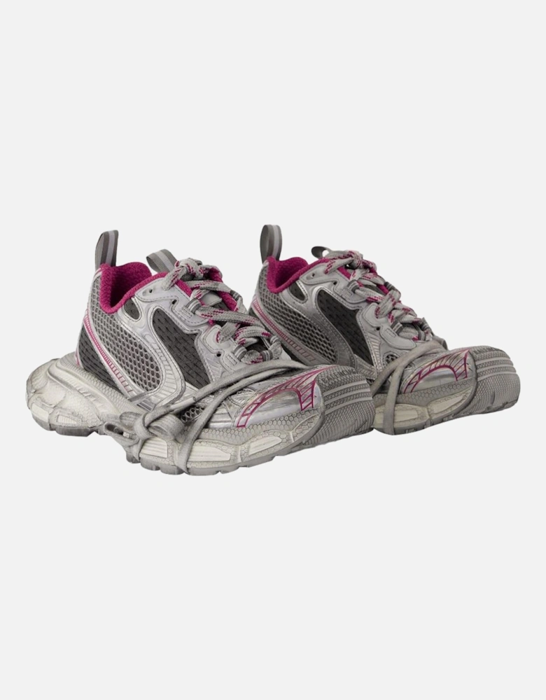 Synthetic Polyurethane Lace-Up Sneakers