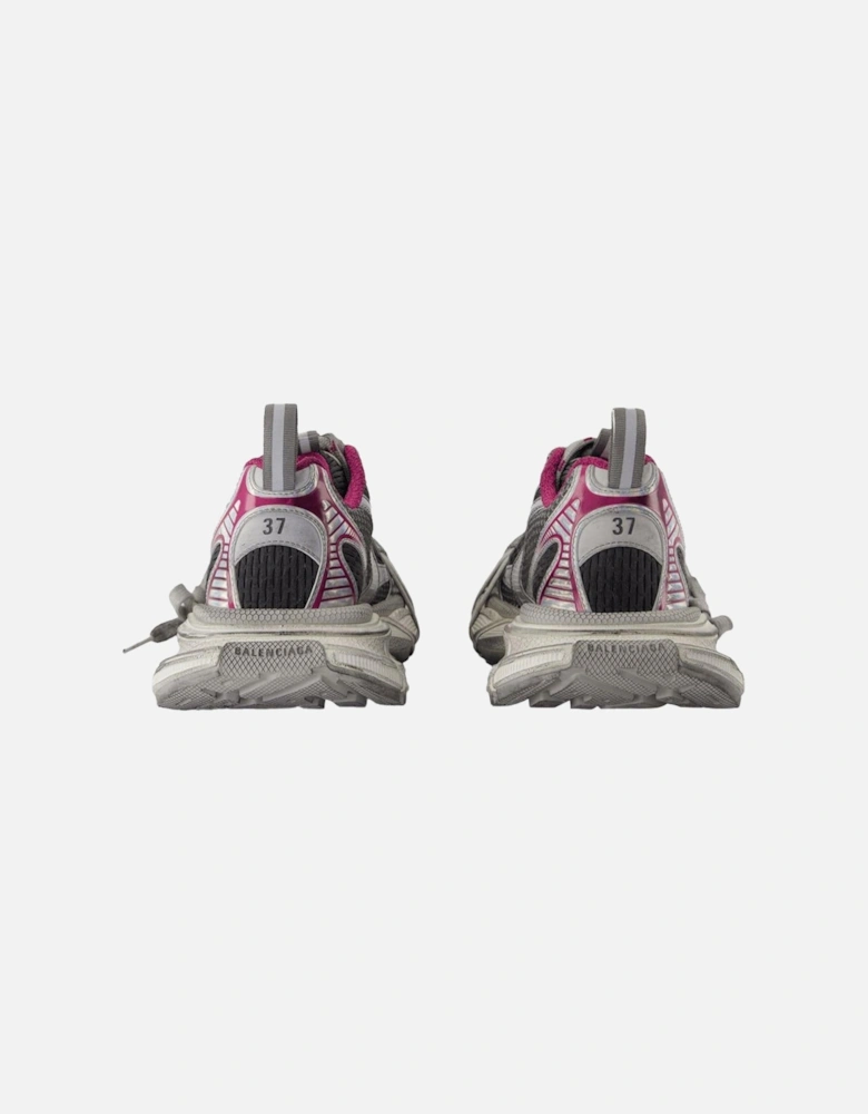 Synthetic Polyurethane Lace-Up Sneakers