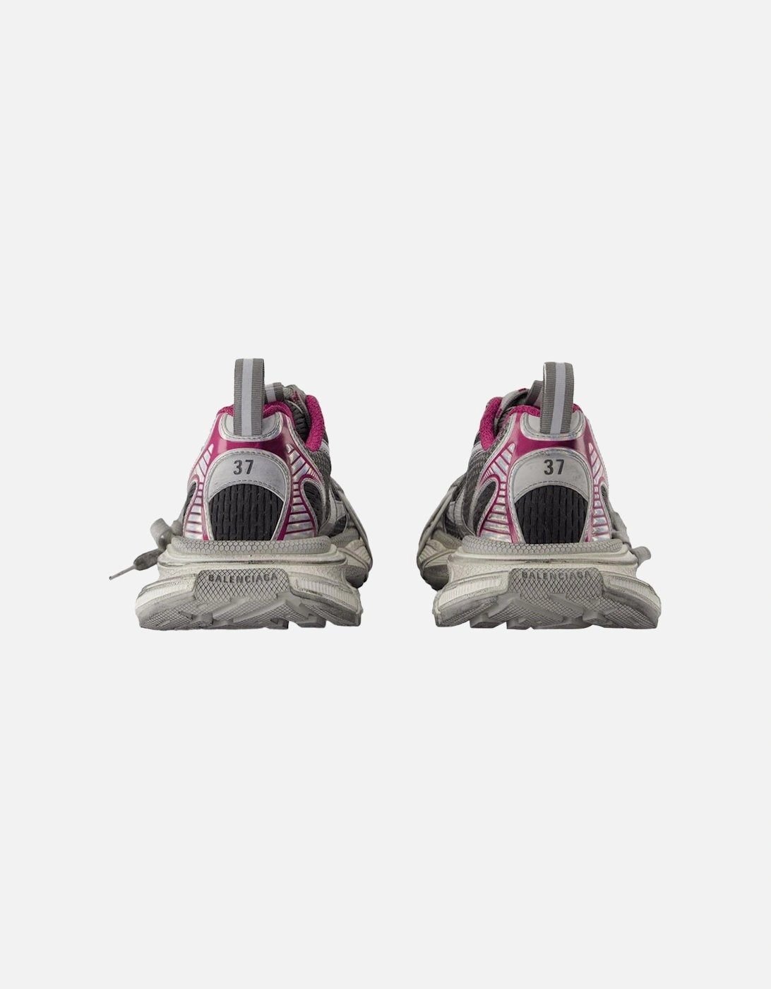 Synthetic Polyurethane Lace-Up Sneakers