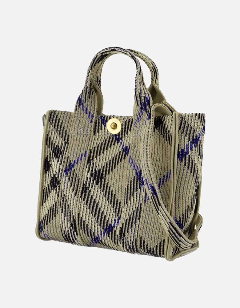 Mini Knit Shopper Bag with Top Handle and Interior Pockets