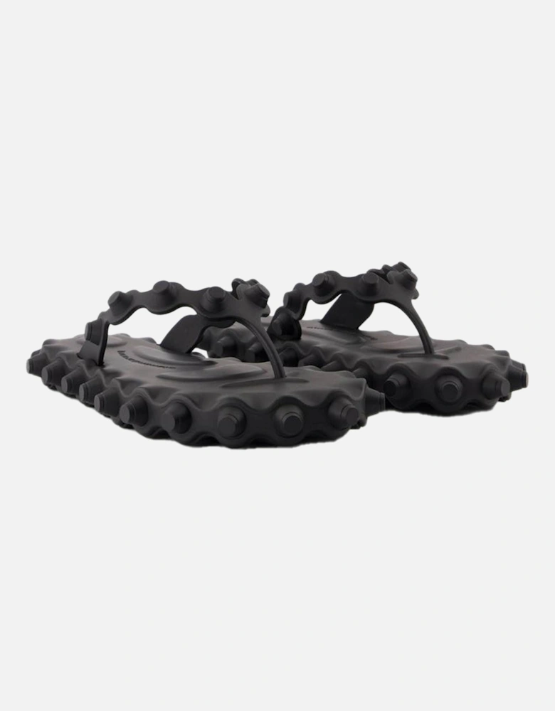 Rapture Flip Flop Flat Shoes in Acetate with Round Open Toe
