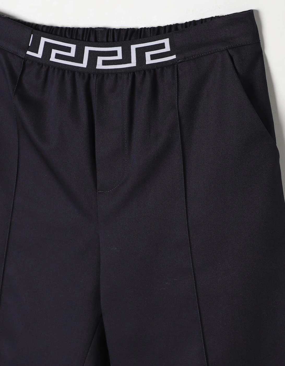 Greek Fret Elastic Waistband Pants