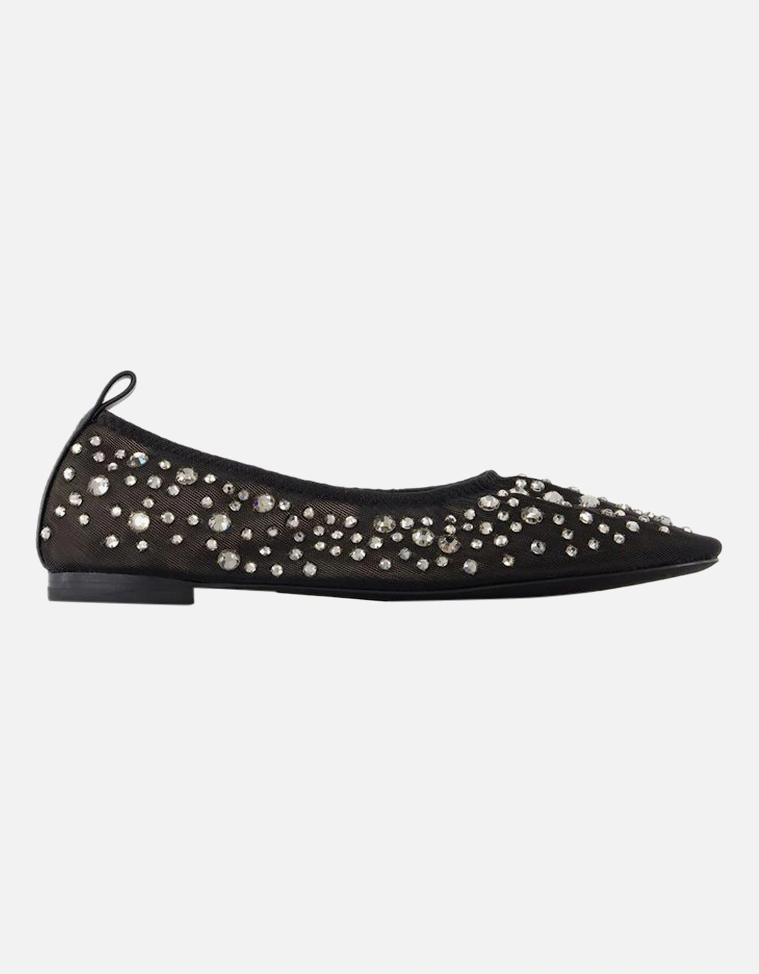 Crystal Embellished Nylon Ballerinas with Round Toe, 5 of 4