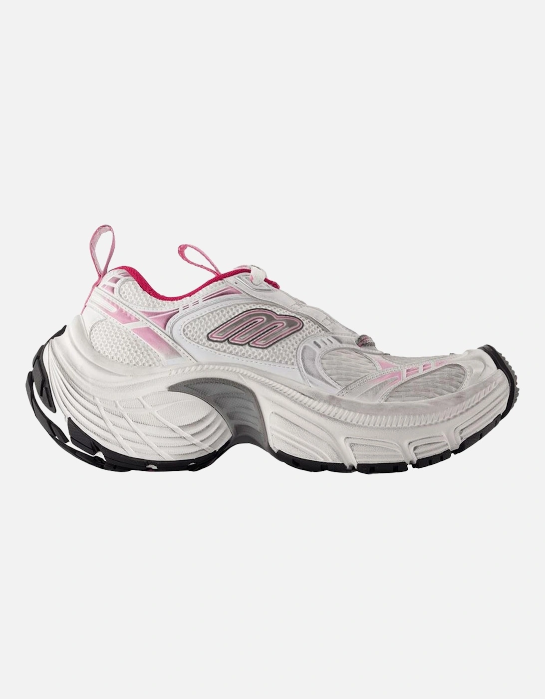 Synthetic Polyurethane Round Toe Lace-Up Sneakers, 4 of 3