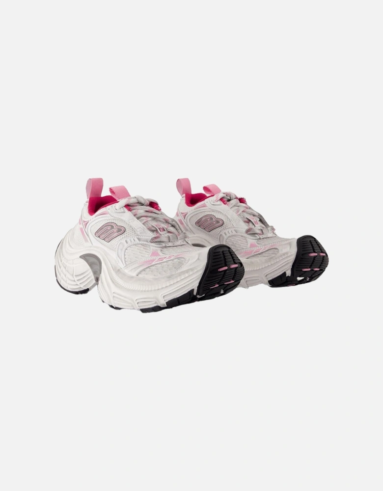 Synthetic Polyurethane Round Toe Lace-Up Sneakers