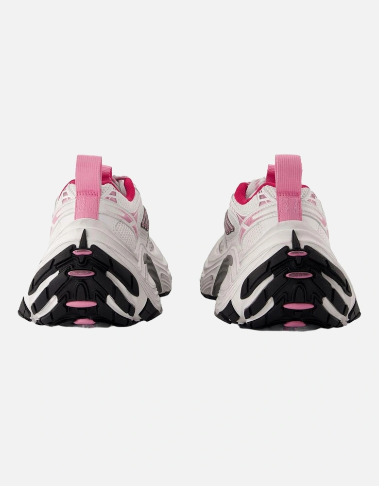 Synthetic Polyurethane Round Toe Lace-Up Sneakers
