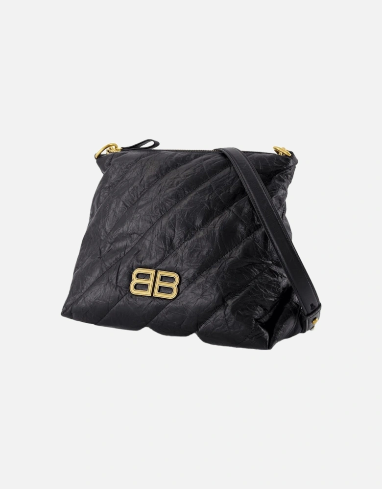 Quilted Leather Crush Small Shoulder Bag