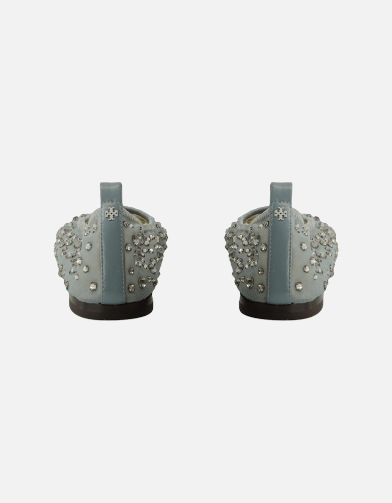 Crystal Embellished Nylon Ballerinas
