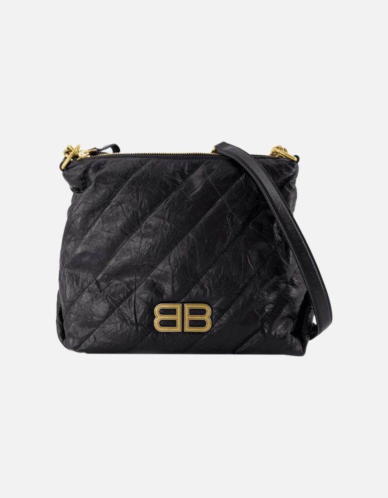 Quilted Leather Crush Small Shoulder Bag