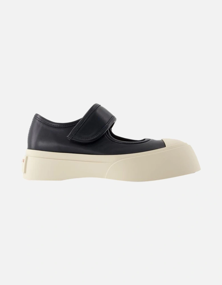 Mary Jane Leather Strap Sneakers