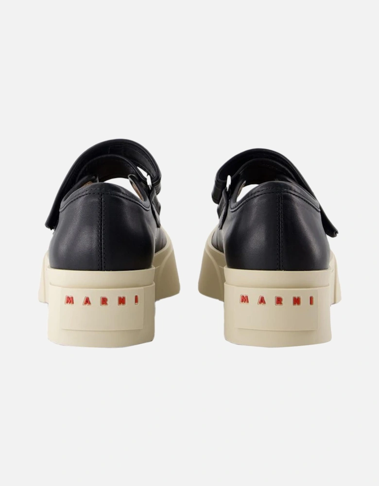 Mary Jane Leather Strap Sneakers