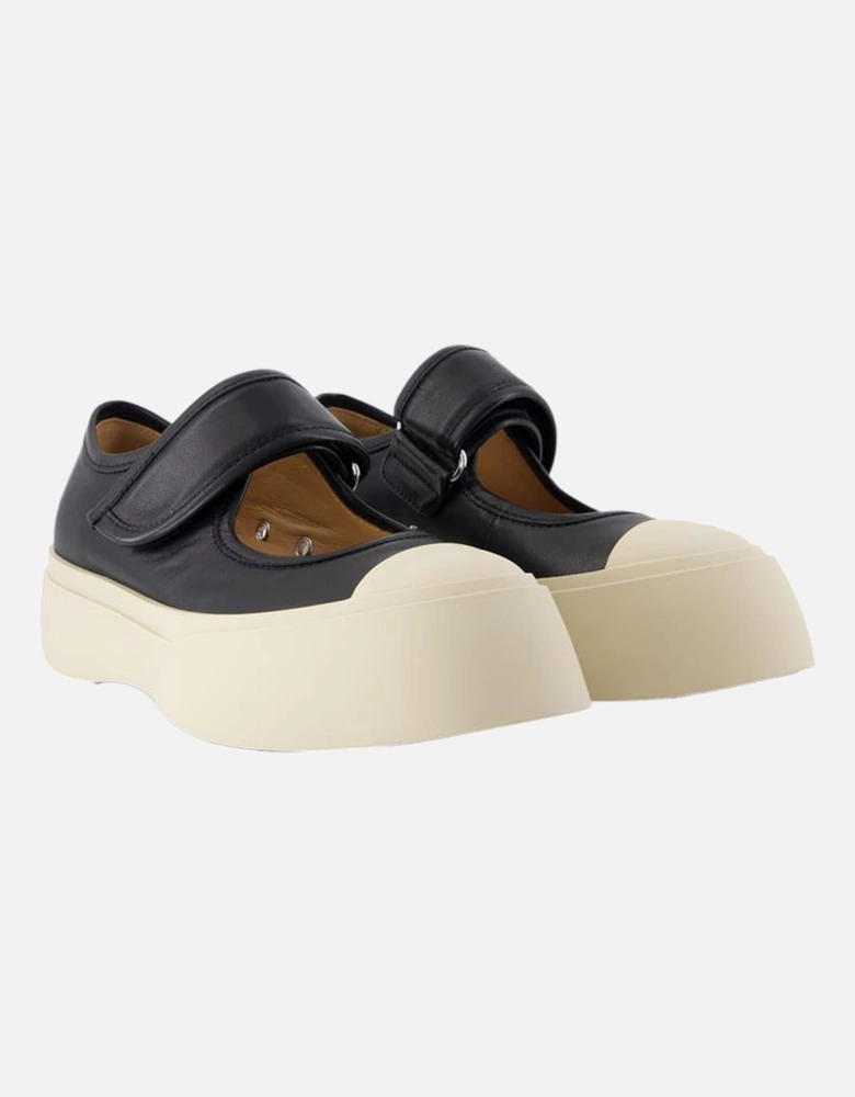 Mary Jane Leather Strap Sneakers