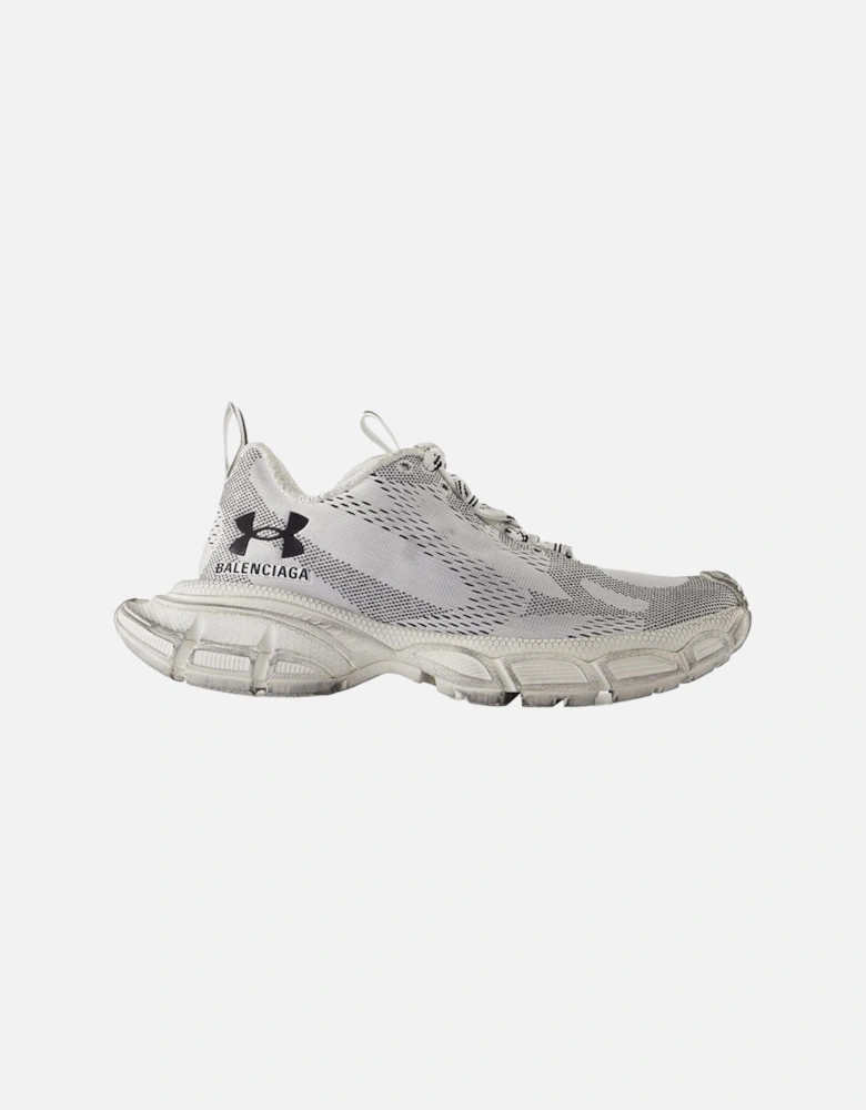 Synthetic Round Toe Lace-Up Sneakers