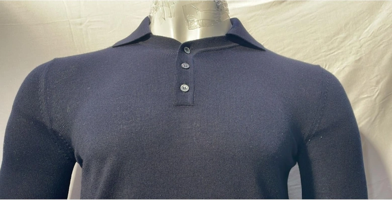 LongSleeve Polo Sweater FourStripe Cuff