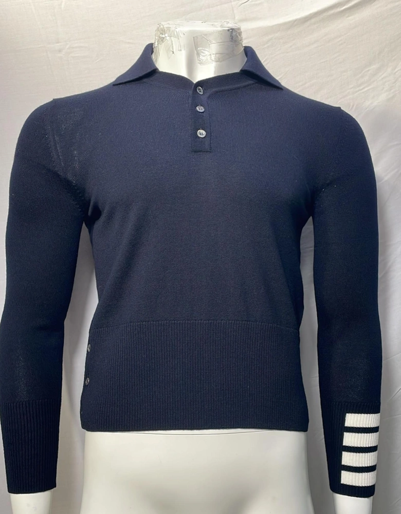 LongSleeve Polo Sweater FourStripe Cuff
