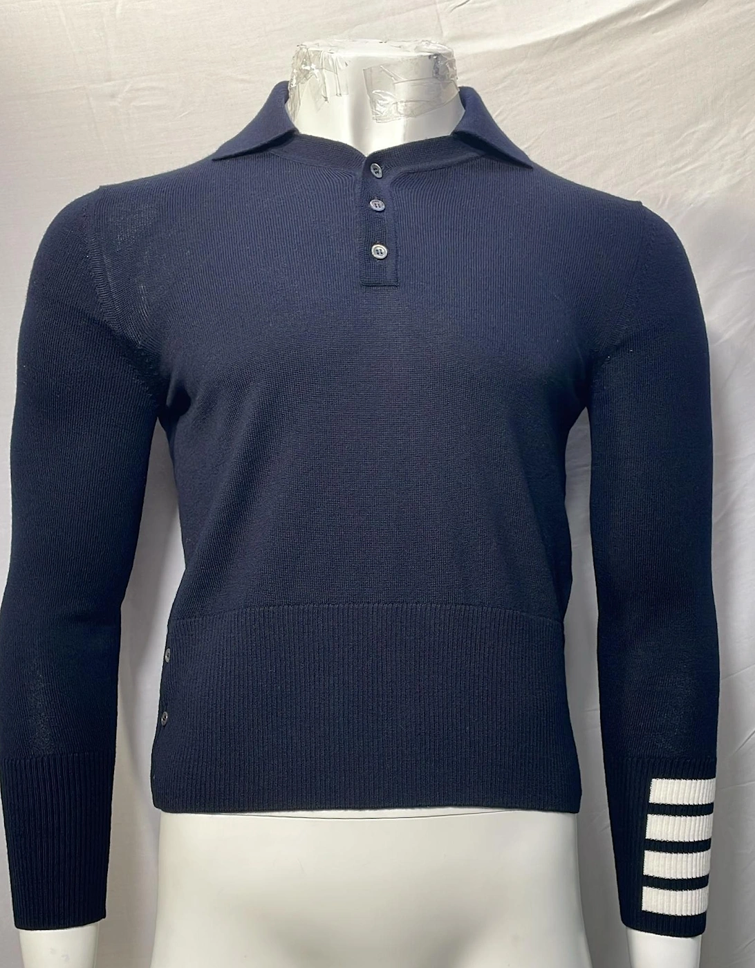 LongSleeve Polo Sweater FourStripe Cuff