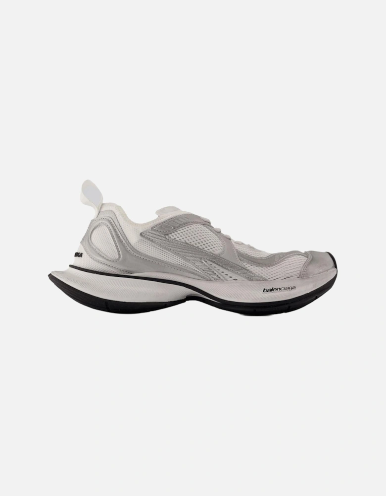 Circuit Synthetic Sneakers with Top Laces and Round Toe