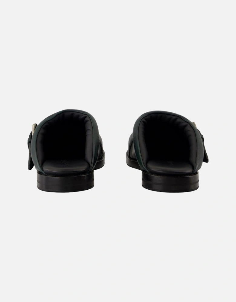 Leather Buckle Clogs