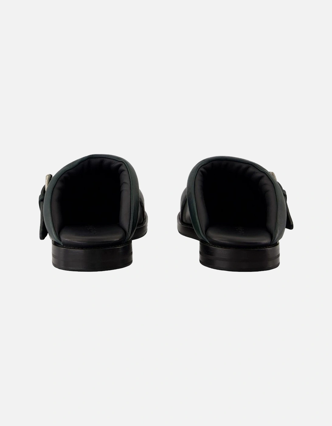 Leather Buckle Clogs