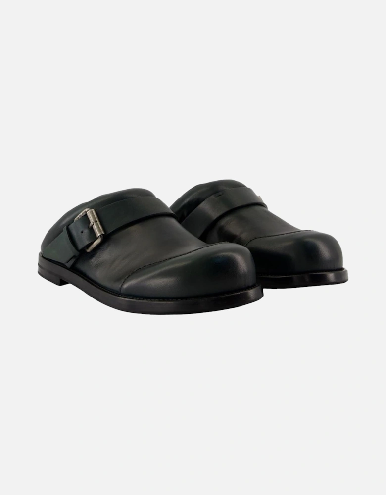 Leather Buckle Clogs