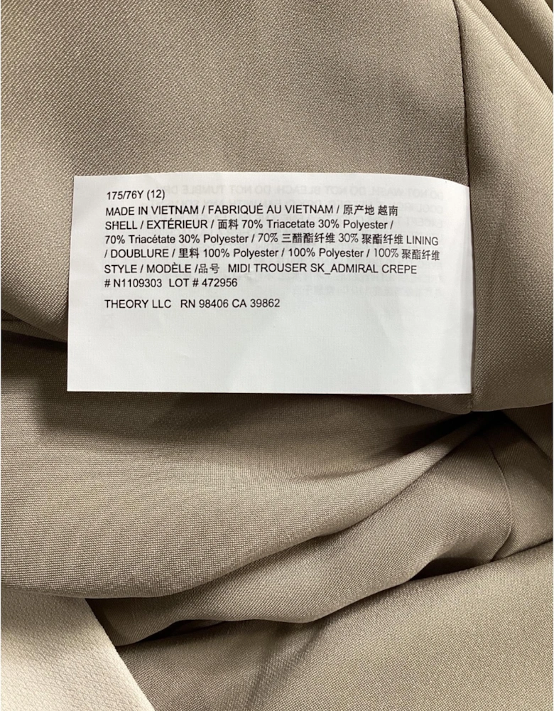 Pencil Skirt Front Slit Beige