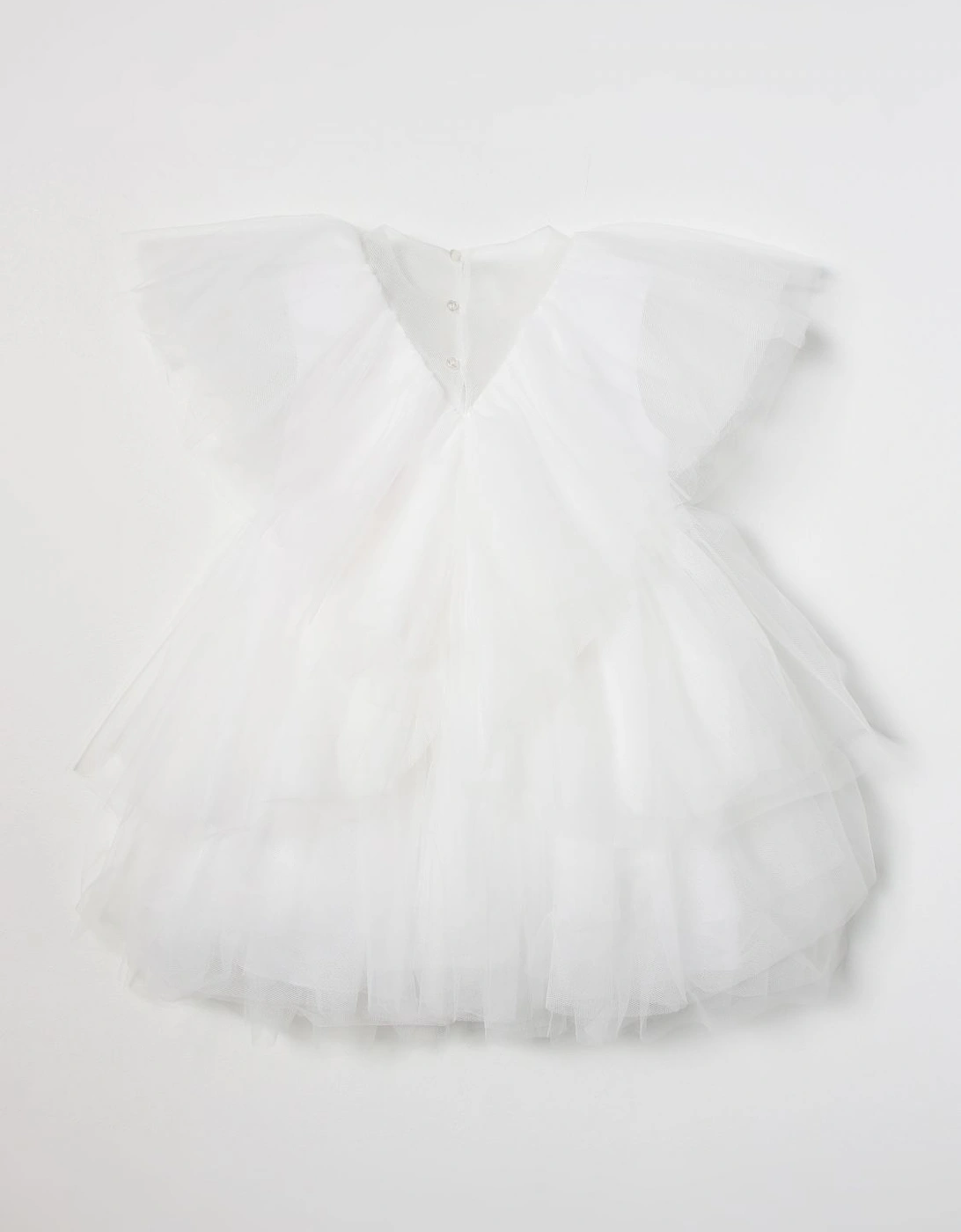 Tulle Layered Dress Ruffled Details