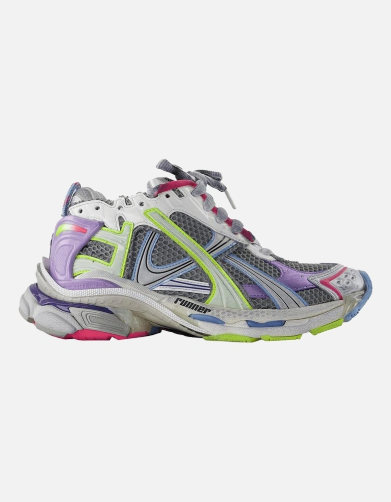 Runner Gradient Sneakers with Synthetic Upper and Top Lace Closure