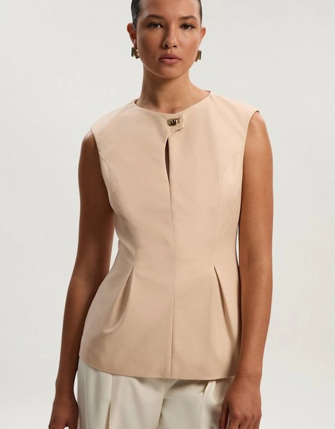 Techno Hardware Detail Sleeveless Woven Top, 4 of 3