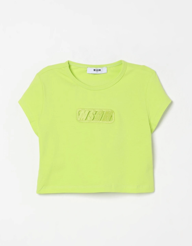 Kids Cropped TShirt Embroidered Logo