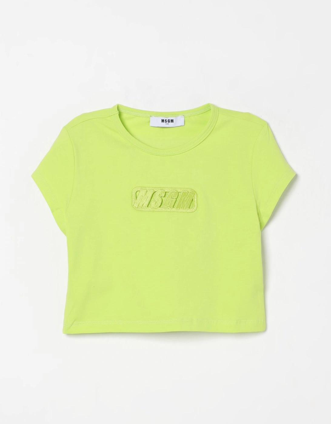 Kids Cropped TShirt Embroidered Logo