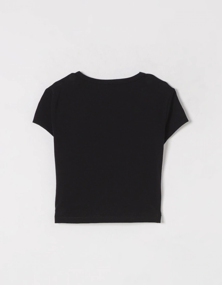 Kids Cropped TShirt Embroidered Logo