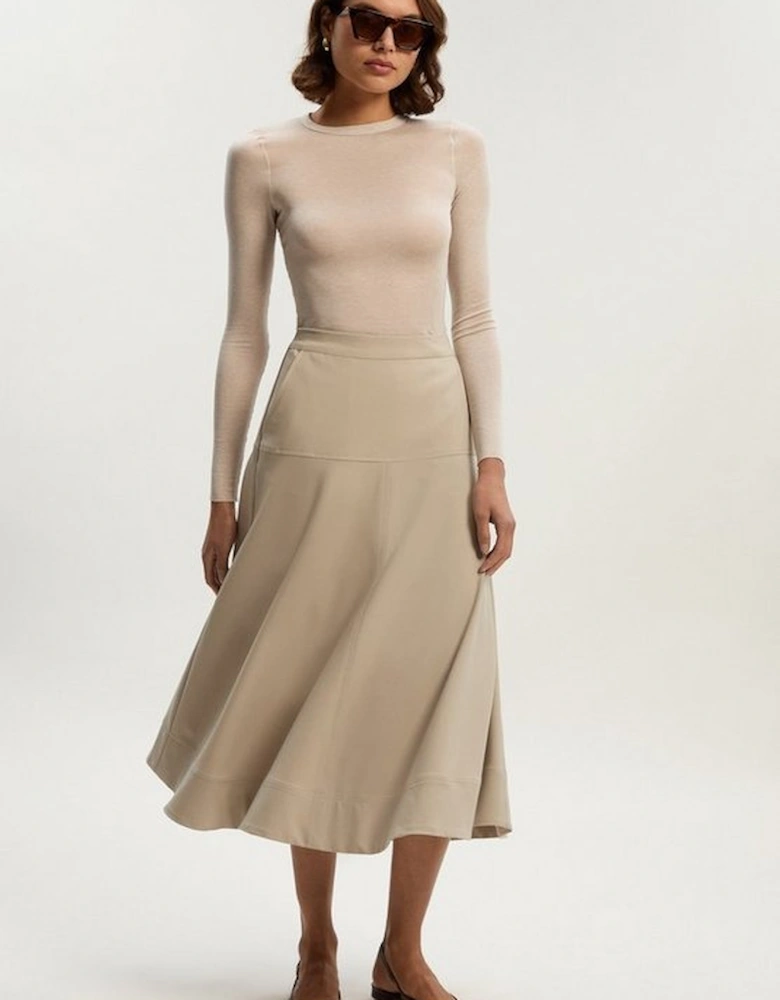 Viscose Blend Tailored Full skirt