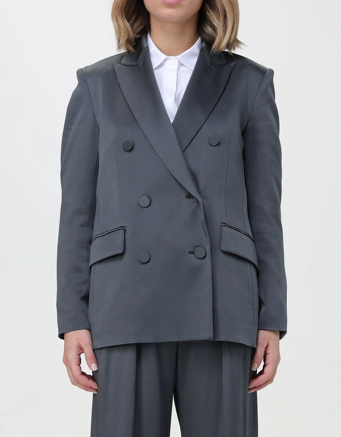 Relaxed Fit DoubleBreasted Blazer