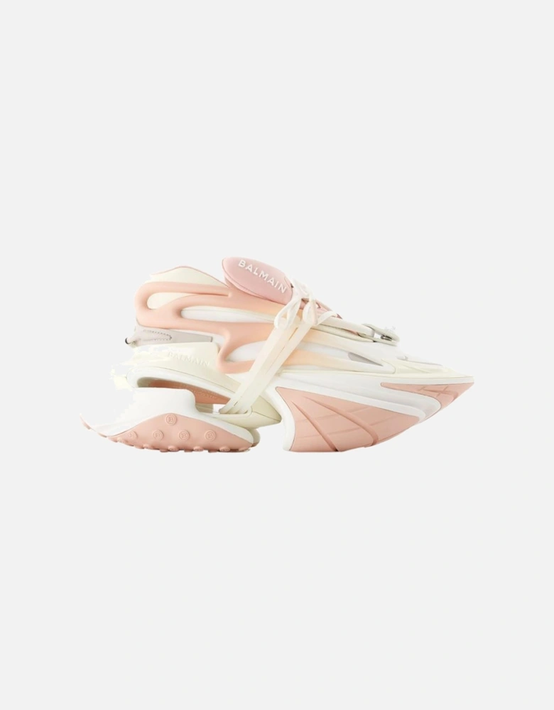 Unicorn Low Leather Sneakers with Pointed Toe and Top Laces