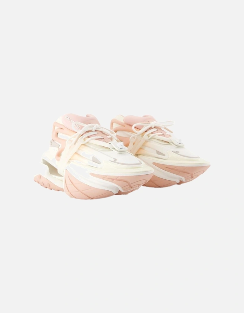 Unicorn Low Leather Sneakers with Pointed Toe and Top Laces