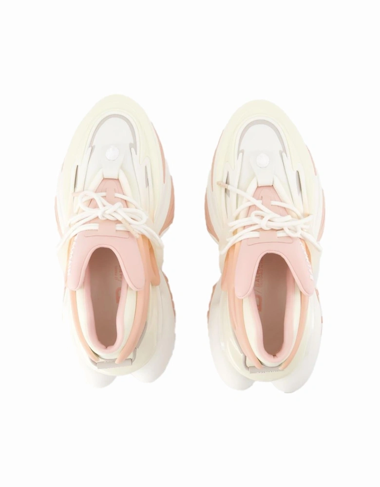 Unicorn Low Leather Sneakers with Pointed Toe and Top Laces