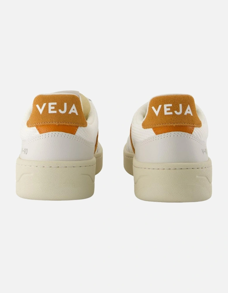 V-90 Nylon Fabric Sneakers with Top Lace Closure