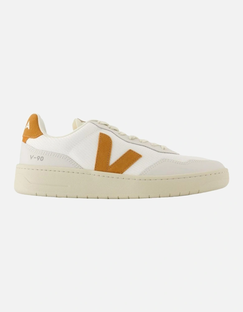 V-90 Nylon Fabric Sneakers with Top Lace Closure