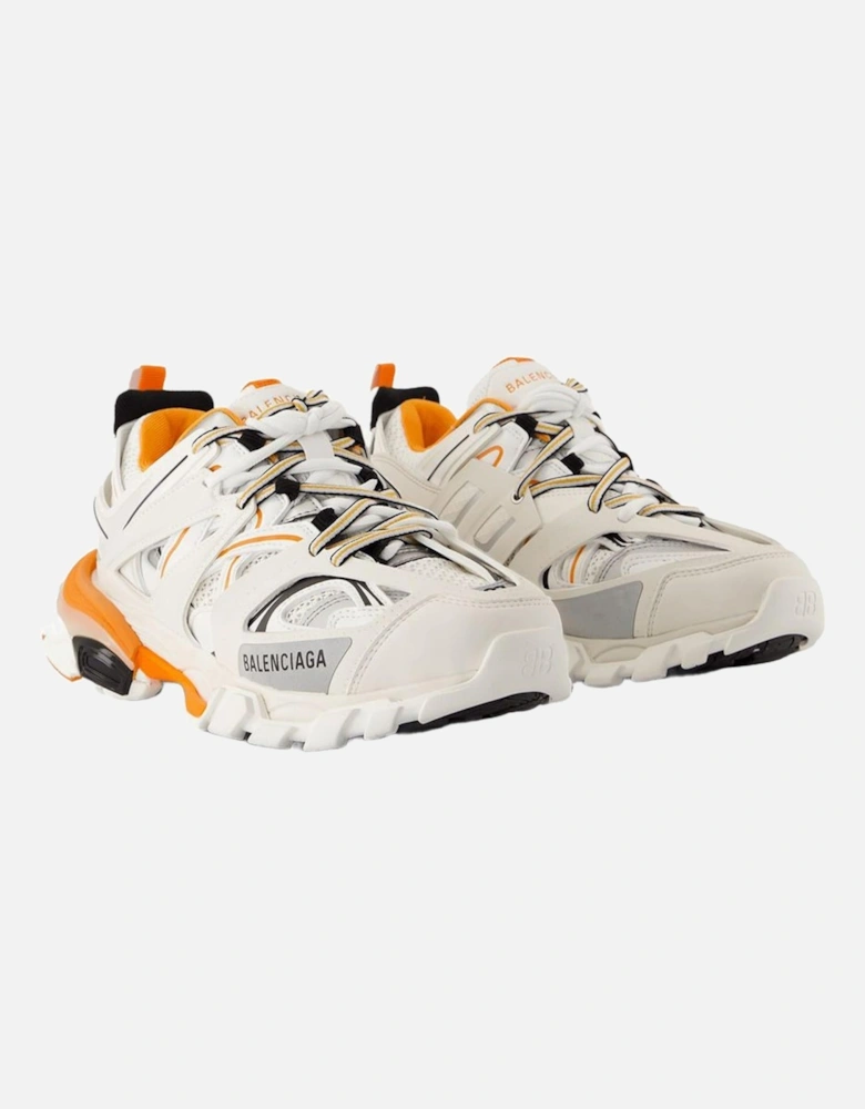 Track Synthetic Mesh Sneakers with Lace-Up Closure