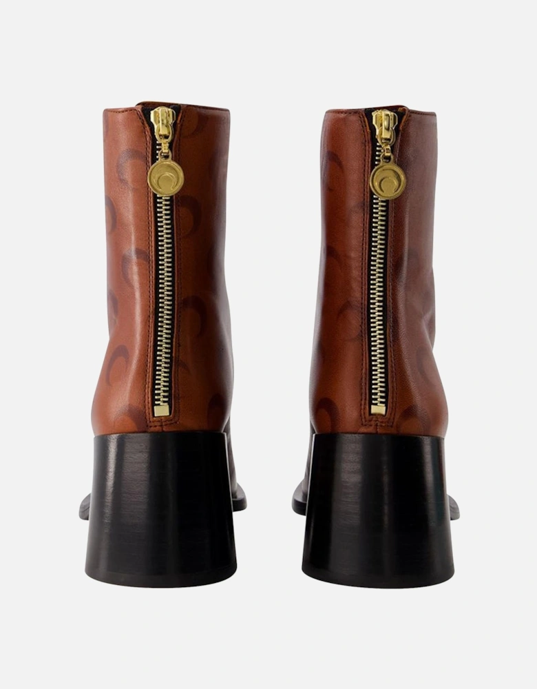 Moon Leather Ankle Boots