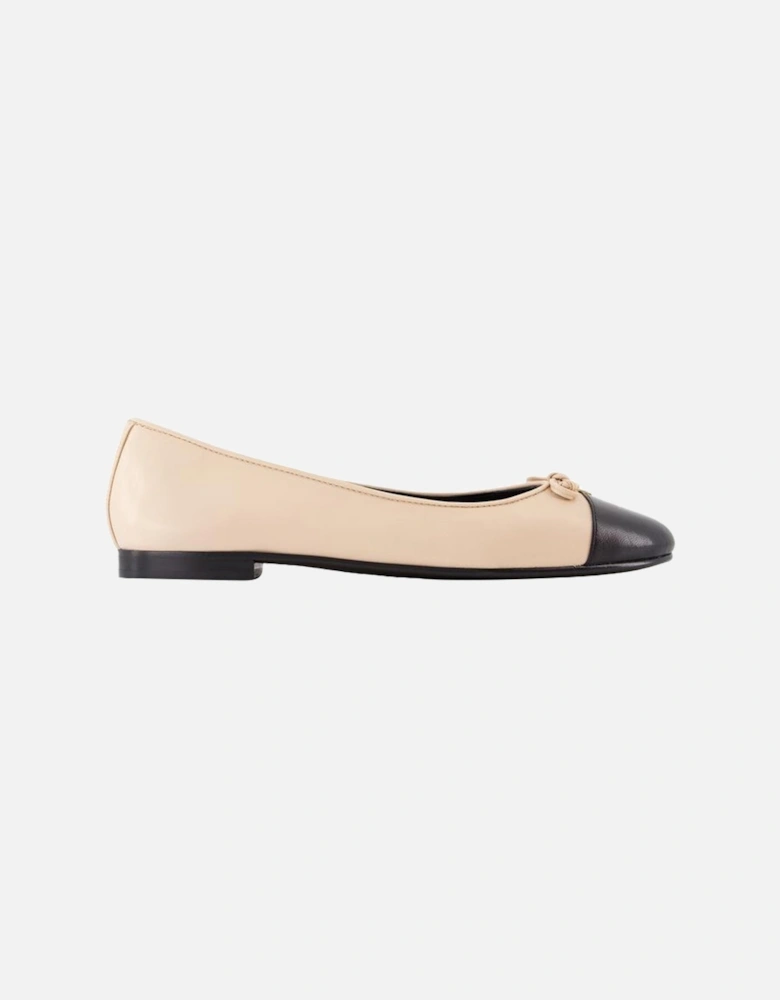 Cap Toe Leather Ballerinas
