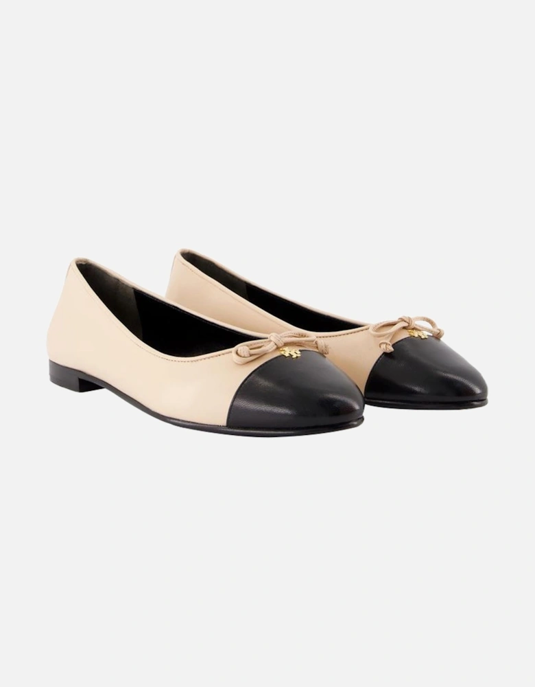 Cap Toe Leather Ballerinas