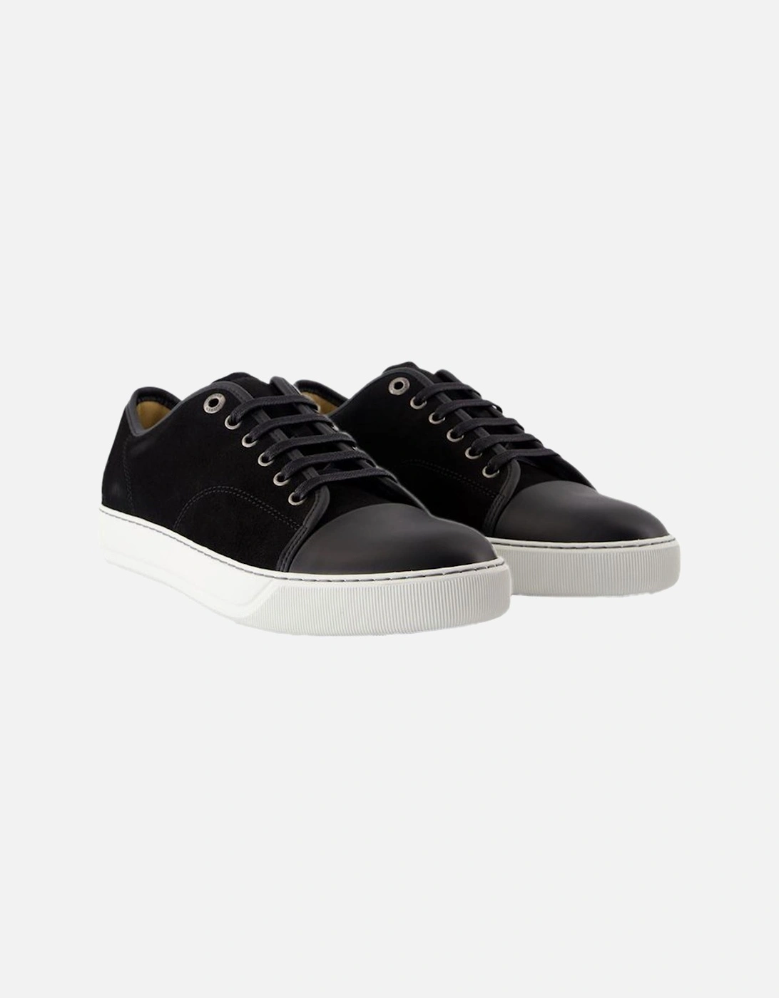 Smooth Calfskin Leather Sneakers with Top Laces