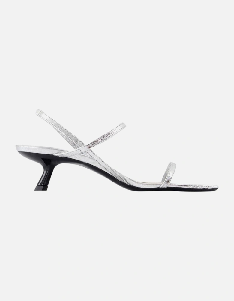 Smooth Leather Square Open Toe Pumps